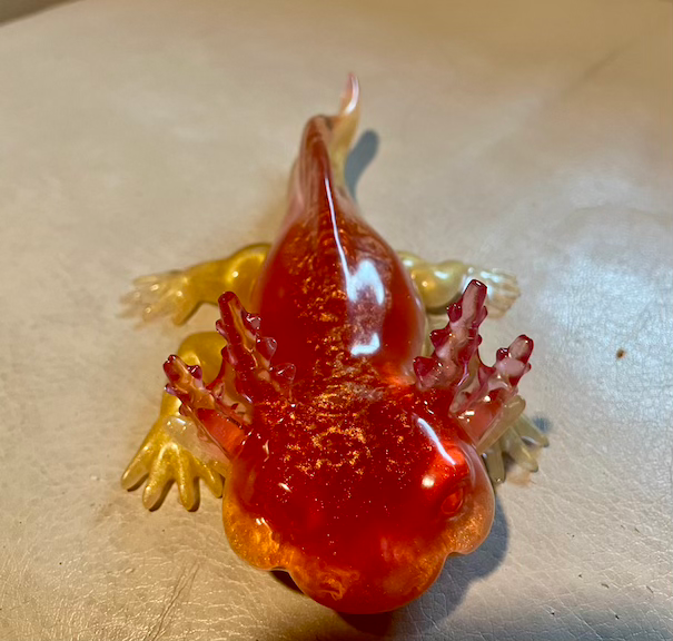Thumbnail: Red and gold axolotl decoration