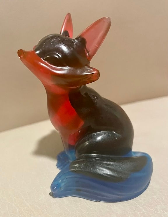 Thumbnail: fox figurine blue and red