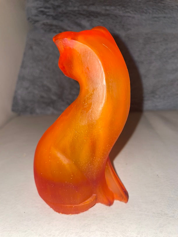 Thumbnail: Bright Orange Cat Figurine