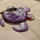 Thumbnail: Purple turtle decoration with butterfly, stone and black flower