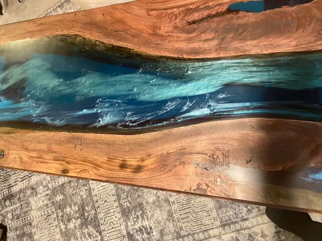Thumbnail: Custom Resin River Coffee Tables