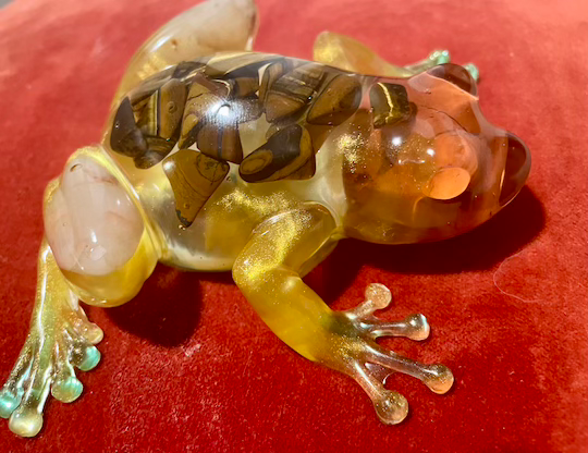 Thumbnail: Frog - Yellow Clear with Rock Gems