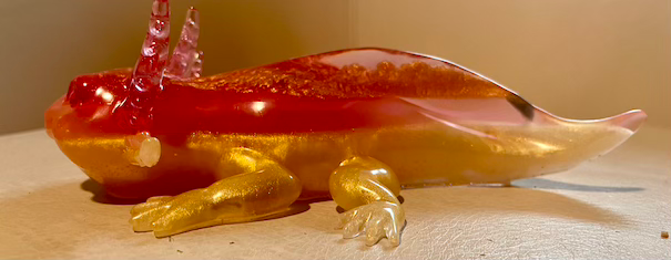 Thumbnail: Red and gold axolotl decoration