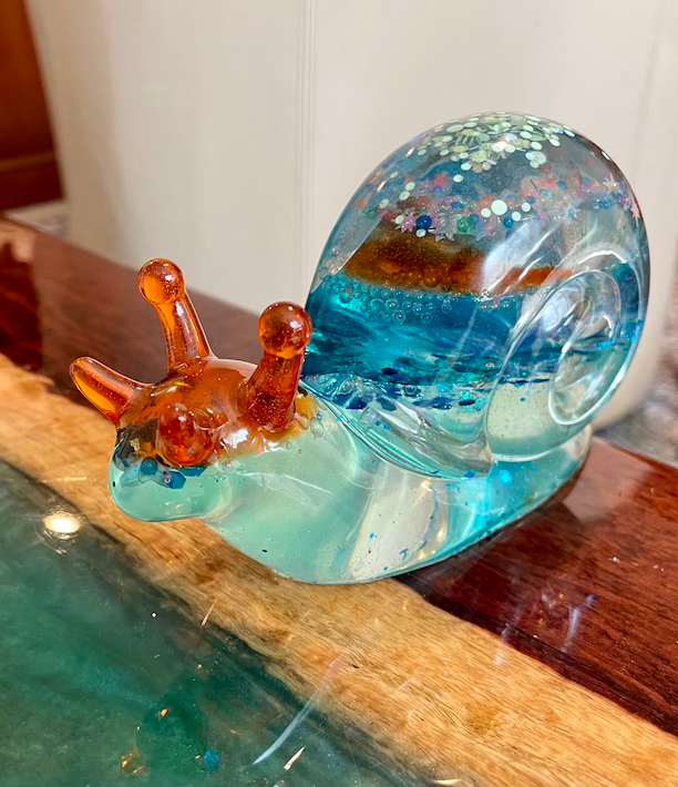 glass snail decoration