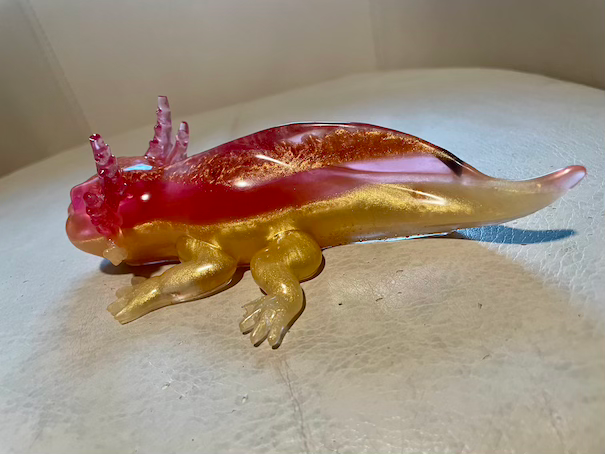 Thumbnail: Red and gold axolotl decoration