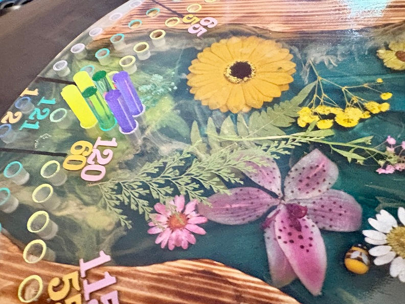 Thumbnail: flower power cribbage board