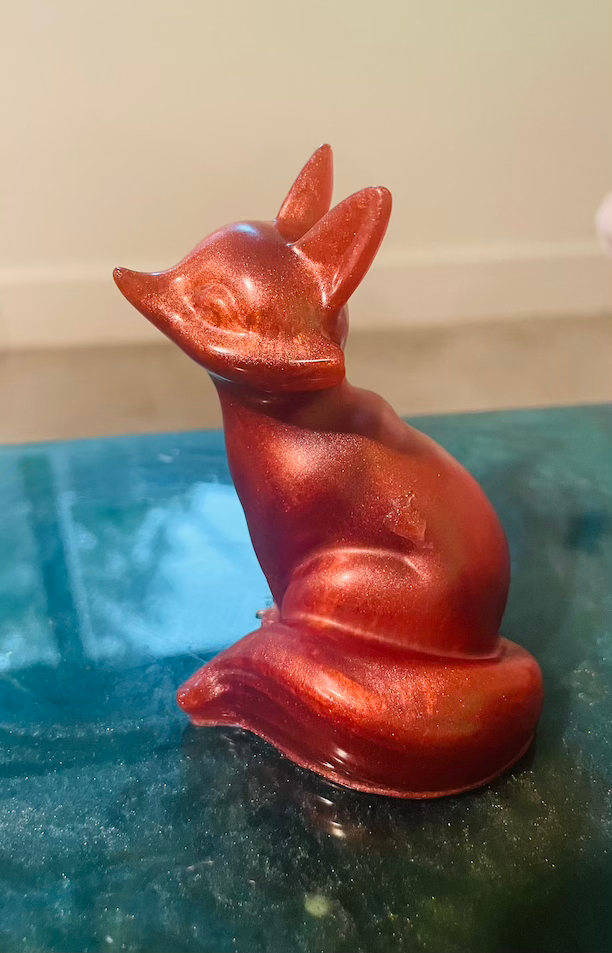 Thumbnail: glass animal figurines foxes