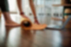 yogi woman doing yoga at home.