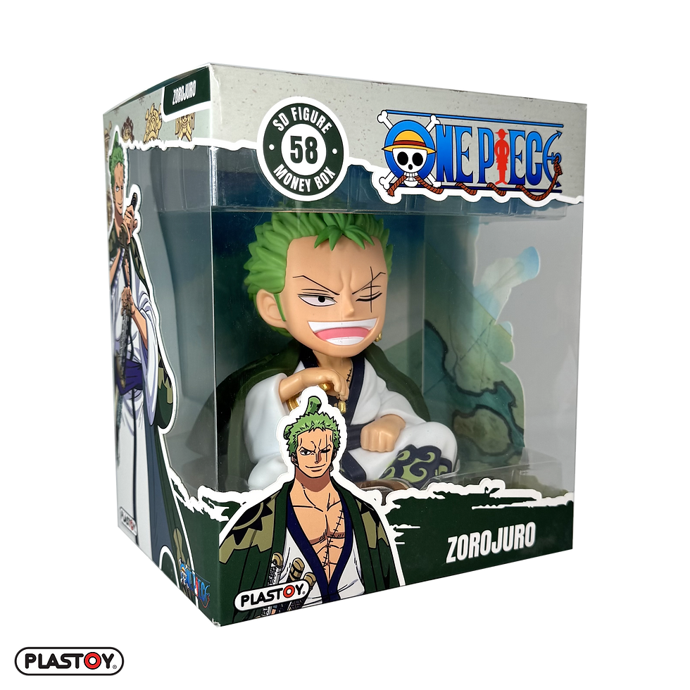 TIRELIRE FIGURINE ZOROJURO ONE PIECE PVC 15CM REF 80278