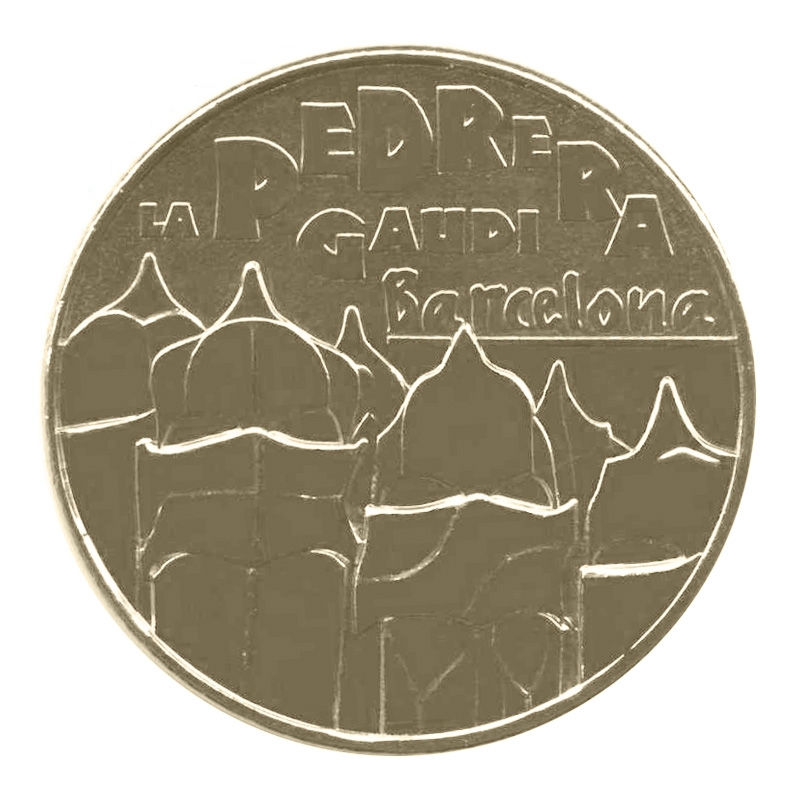 ESPAGNE - BARCELONE - LA PEDRERA GAUDI - LES CHEMINEES - 2013  Jeton Touristique de la Monnaie de Paris 34mm  Pays : Espagne