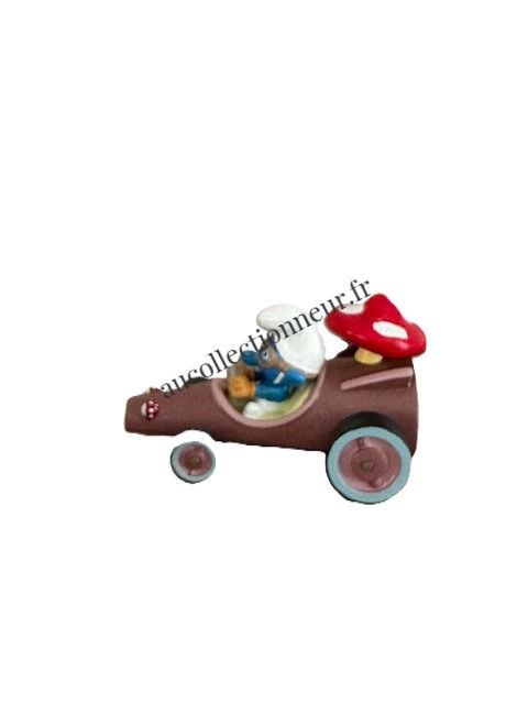 Miniature : FIGURINE PIXI 6478 SCHTROUMPF APPUIE SUR LE CHAMPIGNON | Au Collectionneur