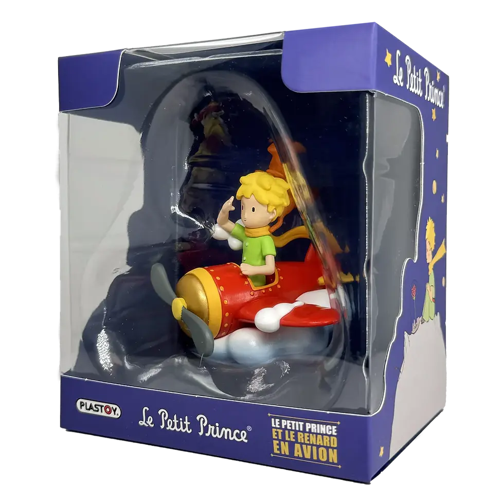 Miniature : FIGURINE LE PETIT PRINCE ET LE RENARD EN AVION REF 40453 | Au Collectionneur
