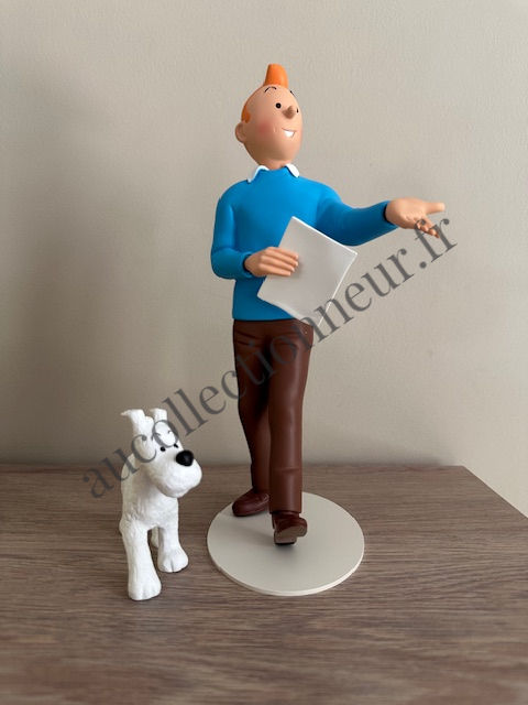FIGURINE TINTIN ET MILOULE MUSEE IMAGINAIRE REF 46007 MOULINSART PIXI