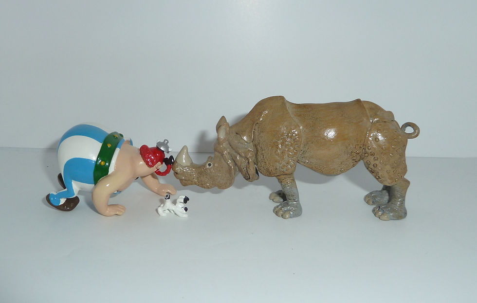 PIXI FIGURINE 2369 OBELIX NEZ A NEZ AVEC RHINOCEROS UDERZO | Au Collectionneur