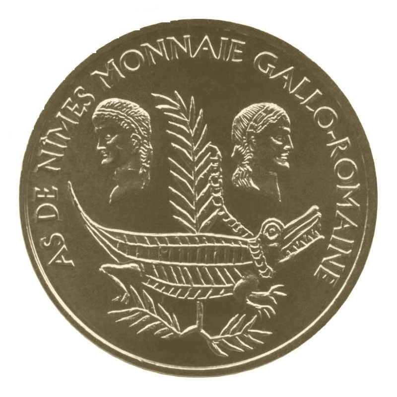 MDP 30 - NIMES - AS DE NIMES MONNAIE GALLO ROMAINE - 2011  Jeton Touristique de la Monnaie de Paris 34mm  Departement : 30