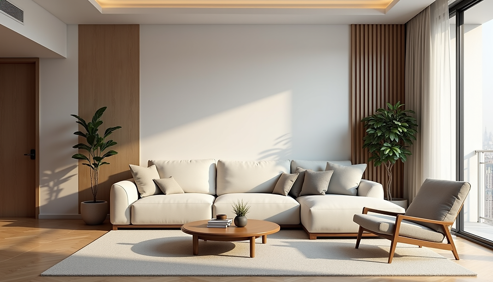 Affordable modern living room design in Bangalore by Arkaa Spaces