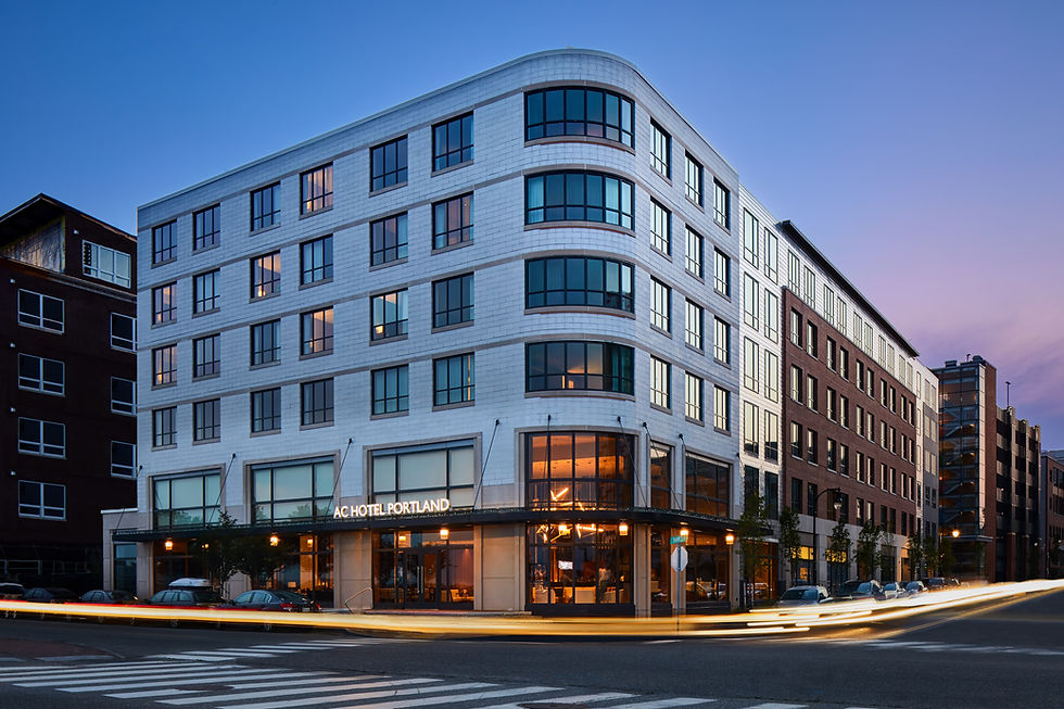 AC Hotel front view at dawn