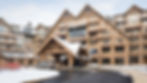 Entrance to a large ski resort
