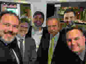 Na foto, Ricardo Gomes com colegas parlamentares e o ministro Paulo Guedes