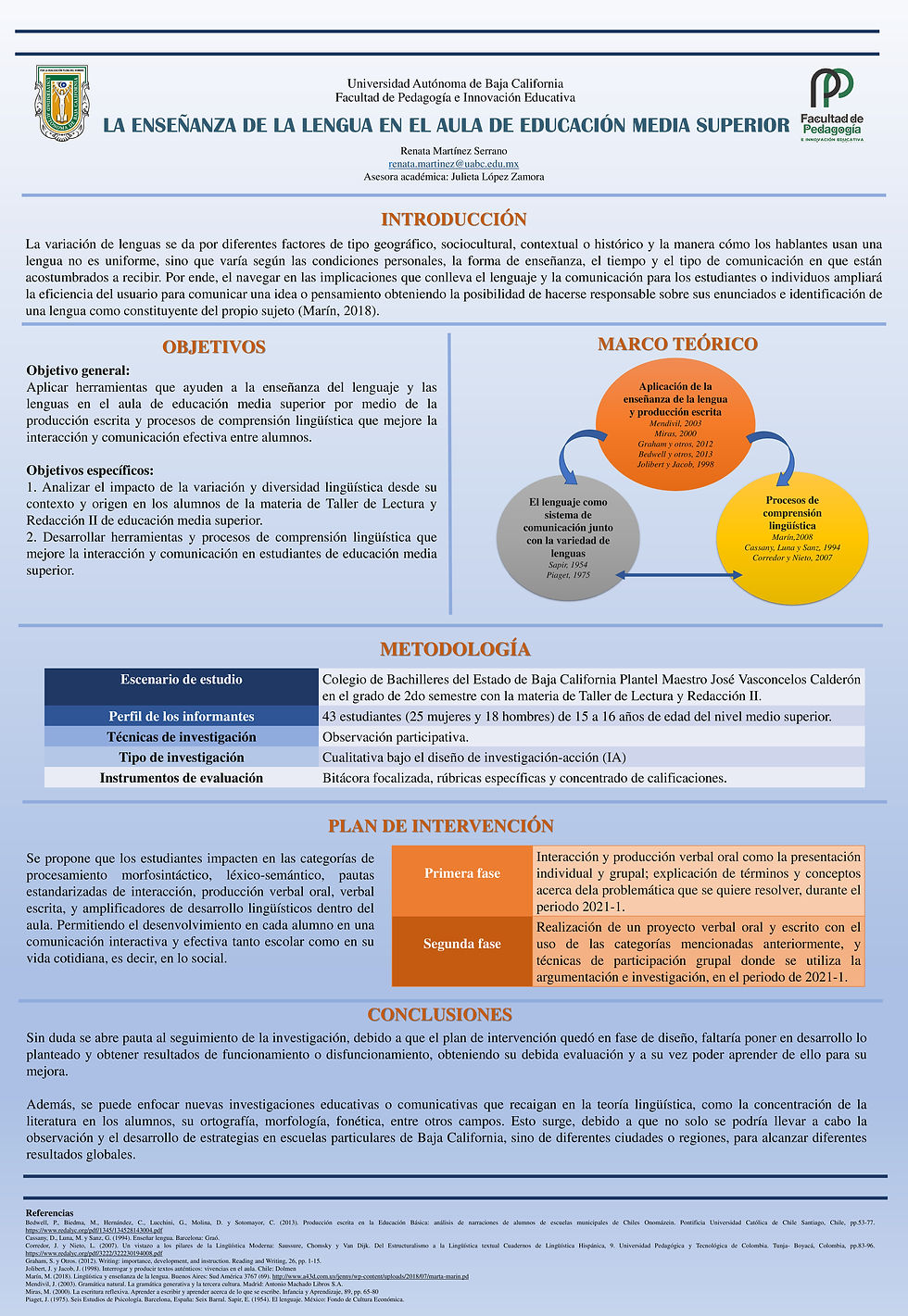 Cartel elaborado por: Renata Martínez Serrano.