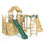 Thumbnail: Modular Wooden Climbing Frame Playset - M26 Swings, Monkey Bars & Den