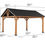 Thumbnail: Cedar Wood Gazebo Todi - 399 cm x 335 cm Anthracite