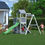 Thumbnail: Activity Tower Climbing Frame Finished in Grey and White Satin with Single Swing