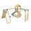 Thumbnail: Wooden Climbing Frame with Swings, Slide, Up & over Climbing wall & Monkey Bars