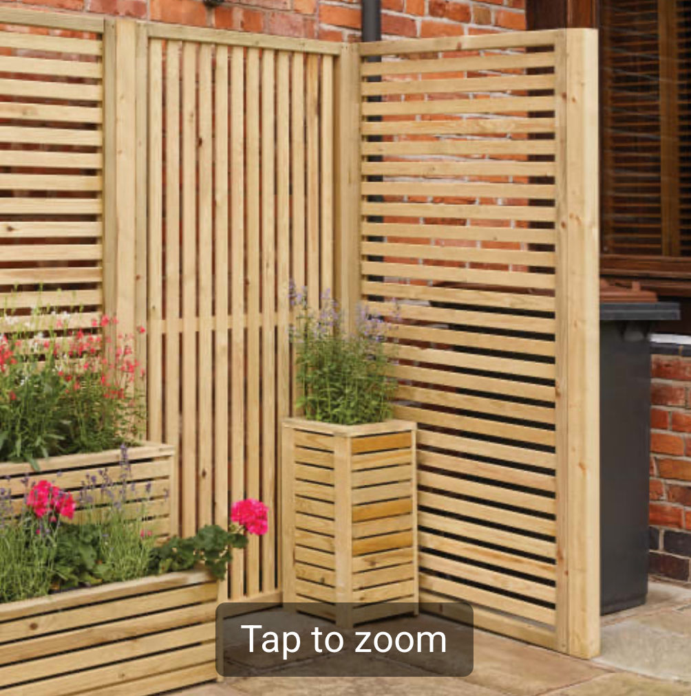 Vertical Timber Slat Screen - Pack of 2