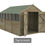Thumbnail: 8 x 12ft 4Life Apex Overlap Pressure Treated Double Door Shed with Base