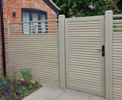 DecKing Signature Slatted Fence & Gate Ash White with Linear Screen.png