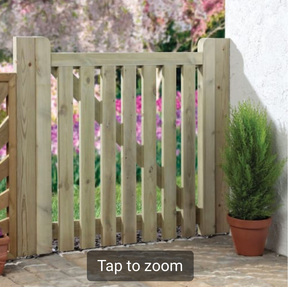 Palisade Open Slatted Timber Gate - 915 x 895mm