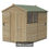 Thumbnail: 6 x 8ft Apex Shiplap Pressure Treated Double Door Shed