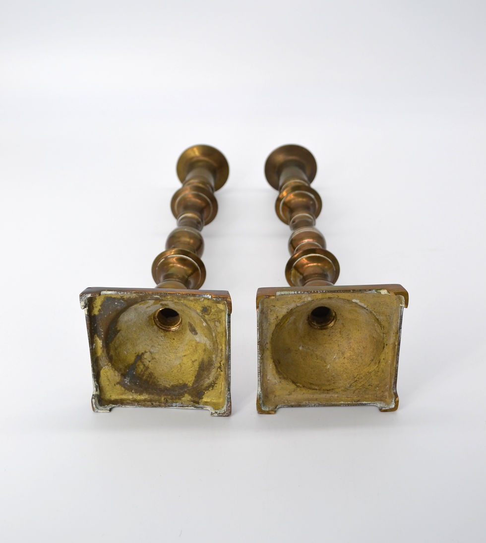 Thumbnail: Vintage Pair of Brass Candlesticks