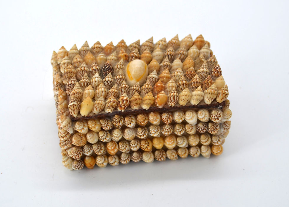 Thumbnail: Vintage Sailor Valentine Shell Motif Box