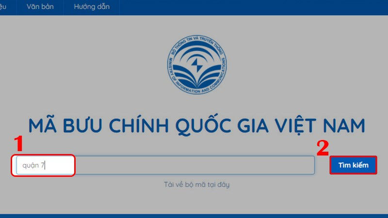 Tra cứu mã bưu chính Việt Nam