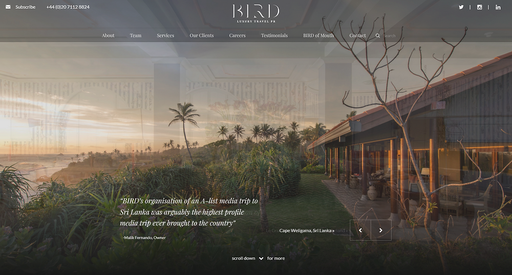 travel agency website