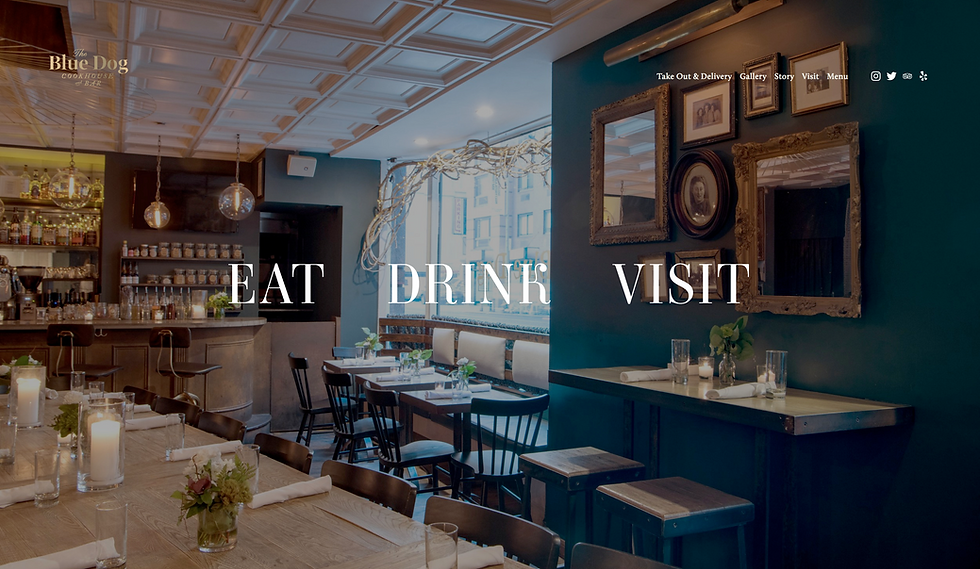 catering squarespace website example