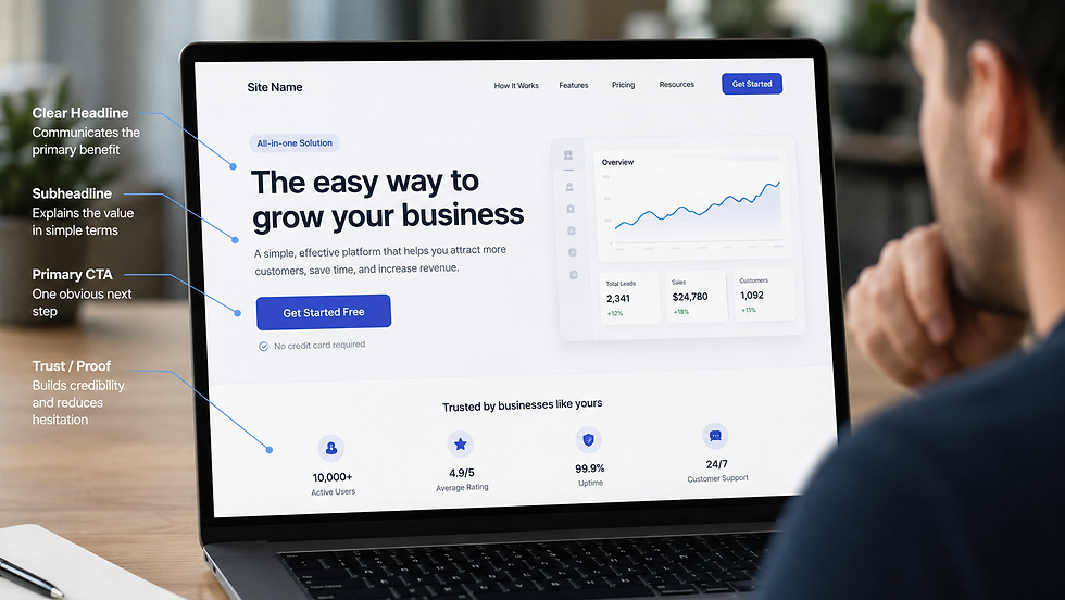 wix website landing page conversion
