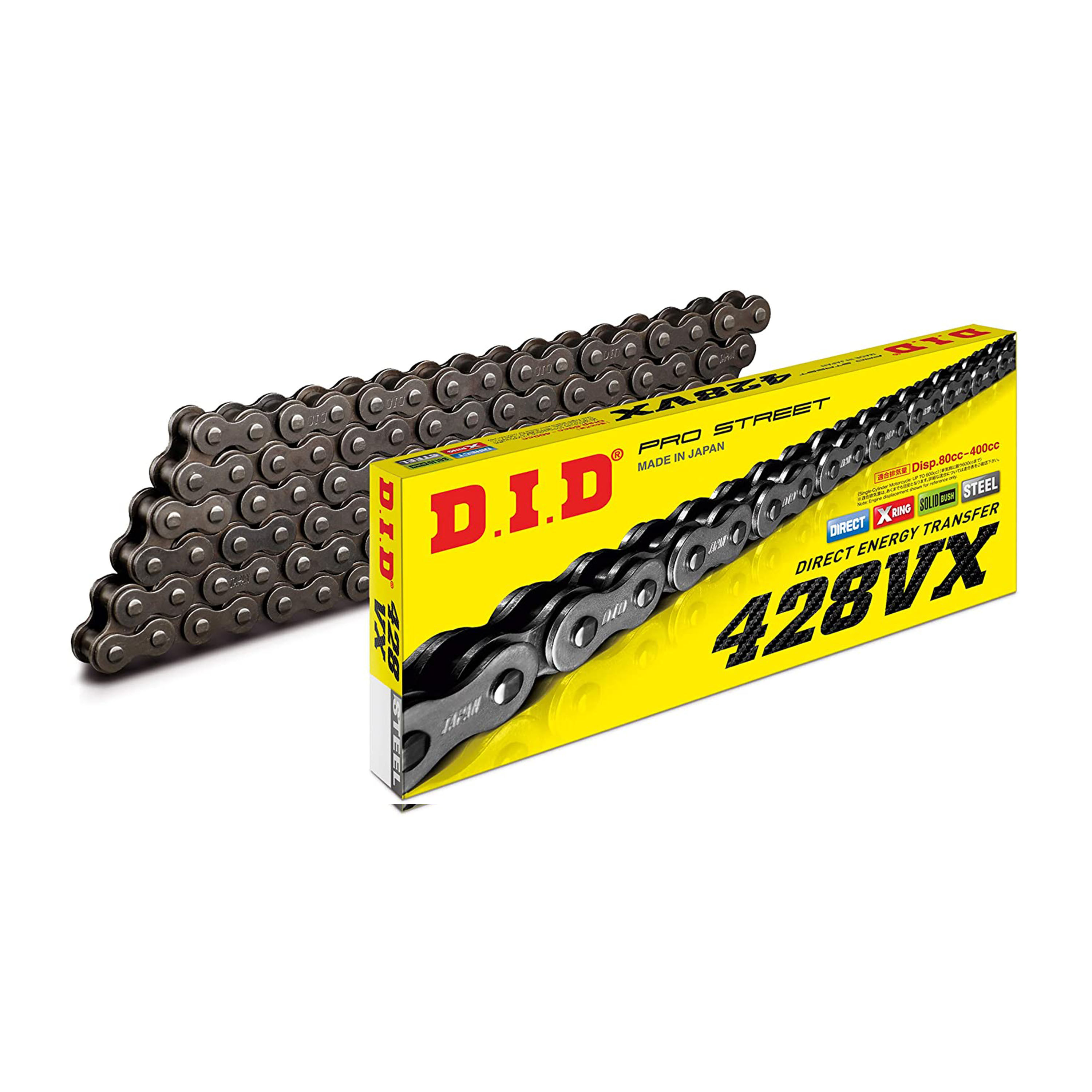 D.I.D Pro-Street X-Ring 428VX 130 Link Natural Steel Chain