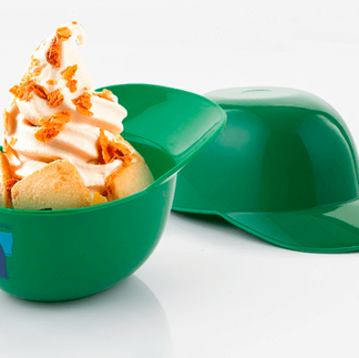 base ball shape ice cream bowl 8oz