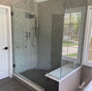 bathroom remodel, walk-in shower, shower bench, 