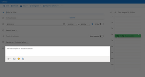 Step nine: Creating the appointment description in Outlook Calendar.