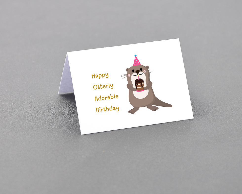 Thumbnail: "Otterly Adorable" Birthday Greeting Card