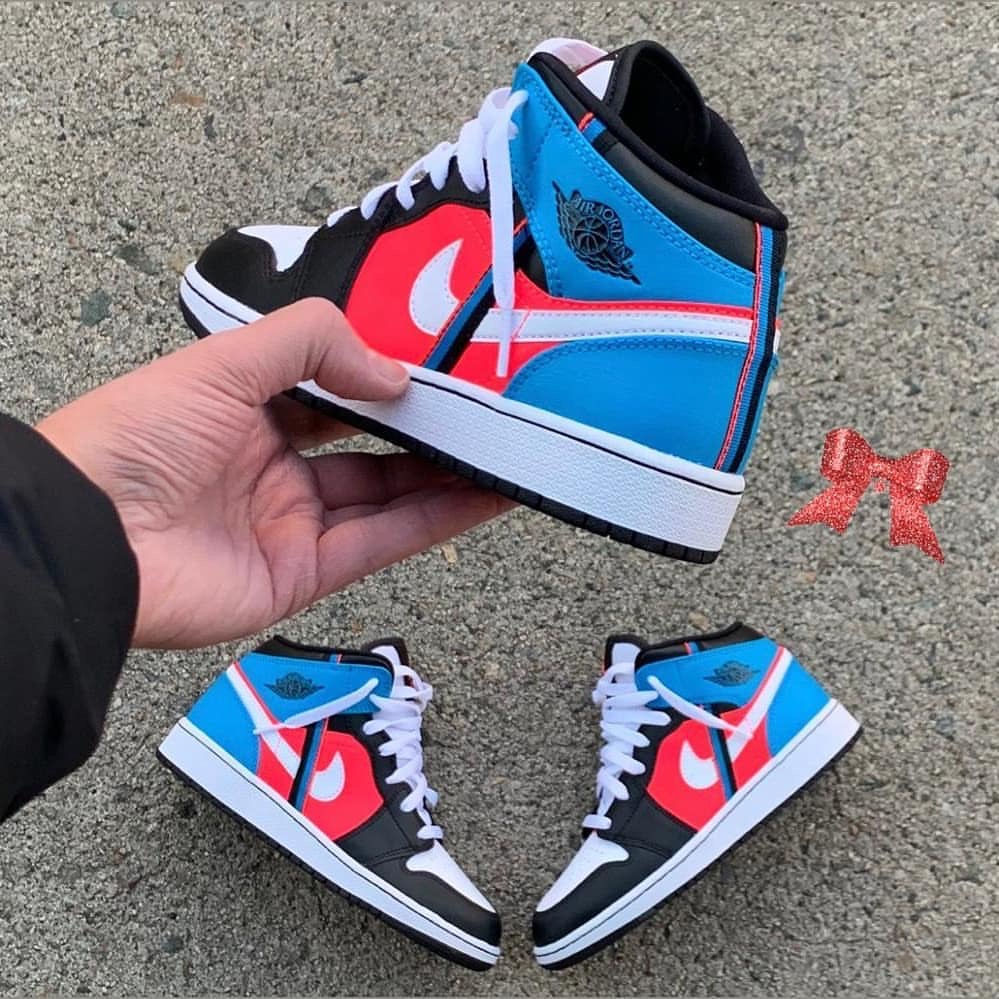 AIR JORDAN BLACK RED BLUE (GAME TIME)