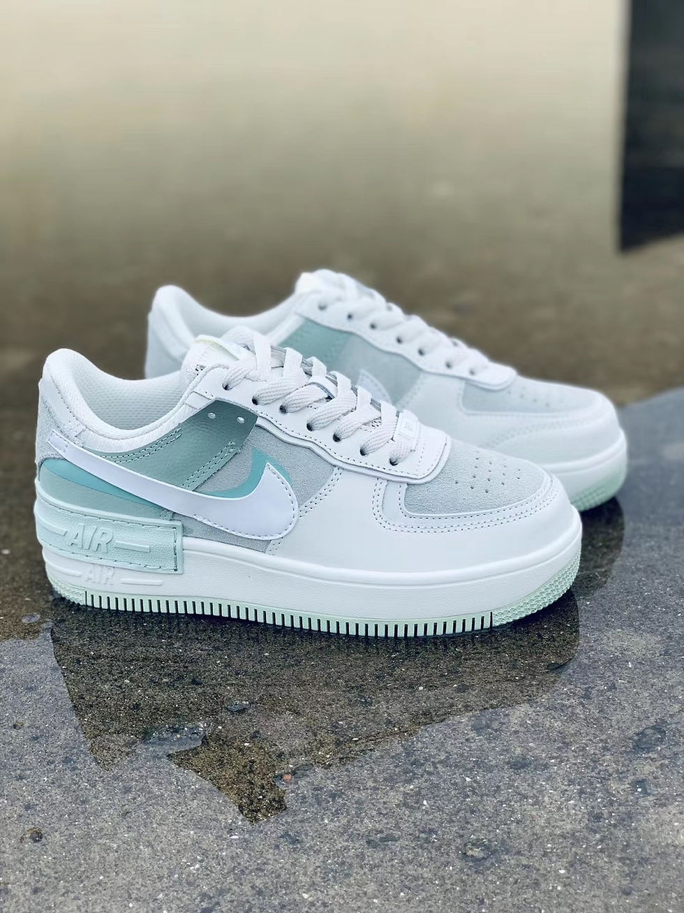 NIKE AIR FORCE WHITE  AQUA MARINE