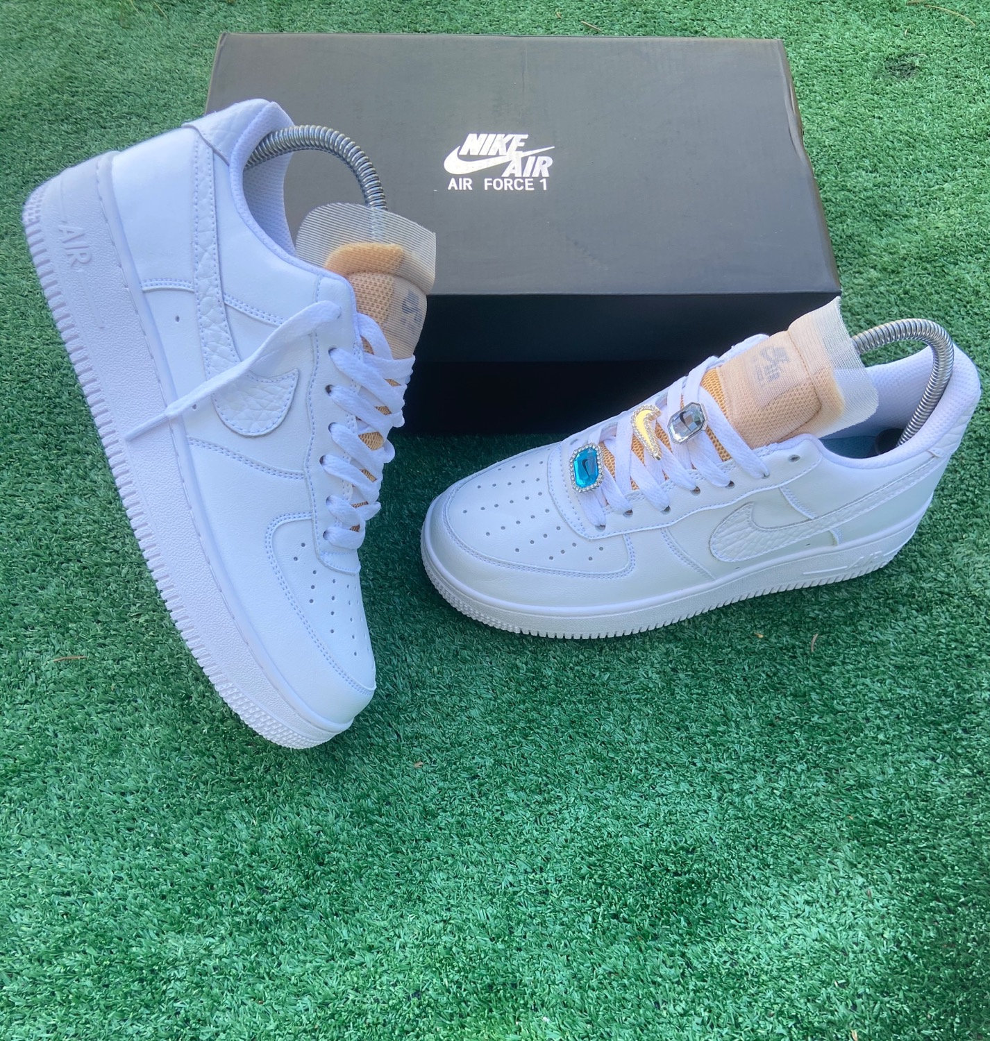 NIKE AIR FORCE 1 BLING WHITE | gourbanstyles