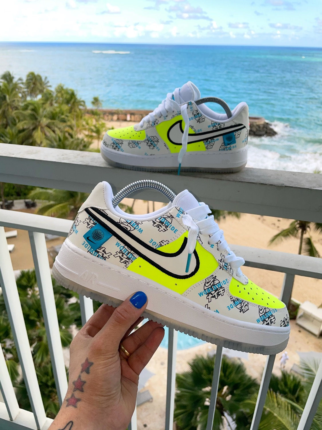 NIKE AIR FORCE WHITE GREEN