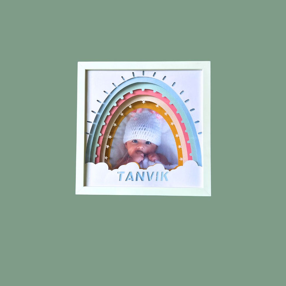 Thumbnail: Serene Hue Personalised Handcrafted 3D Shadow Frame