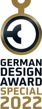 German Design Award Logo für das design94 Titanium Rasierset